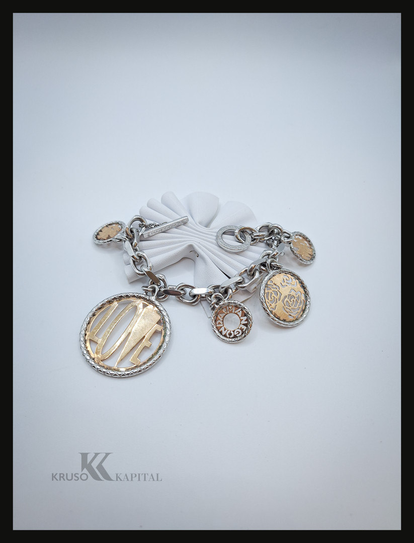 Bracciale a firma Pianegonda in argento con parti oro