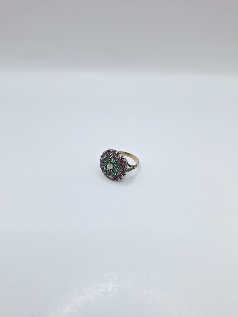 Anello oro argento diamante pietre