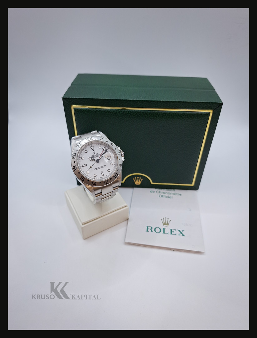 Orologio acciaio Rolex Explorer II scatola e garanzia a corredo