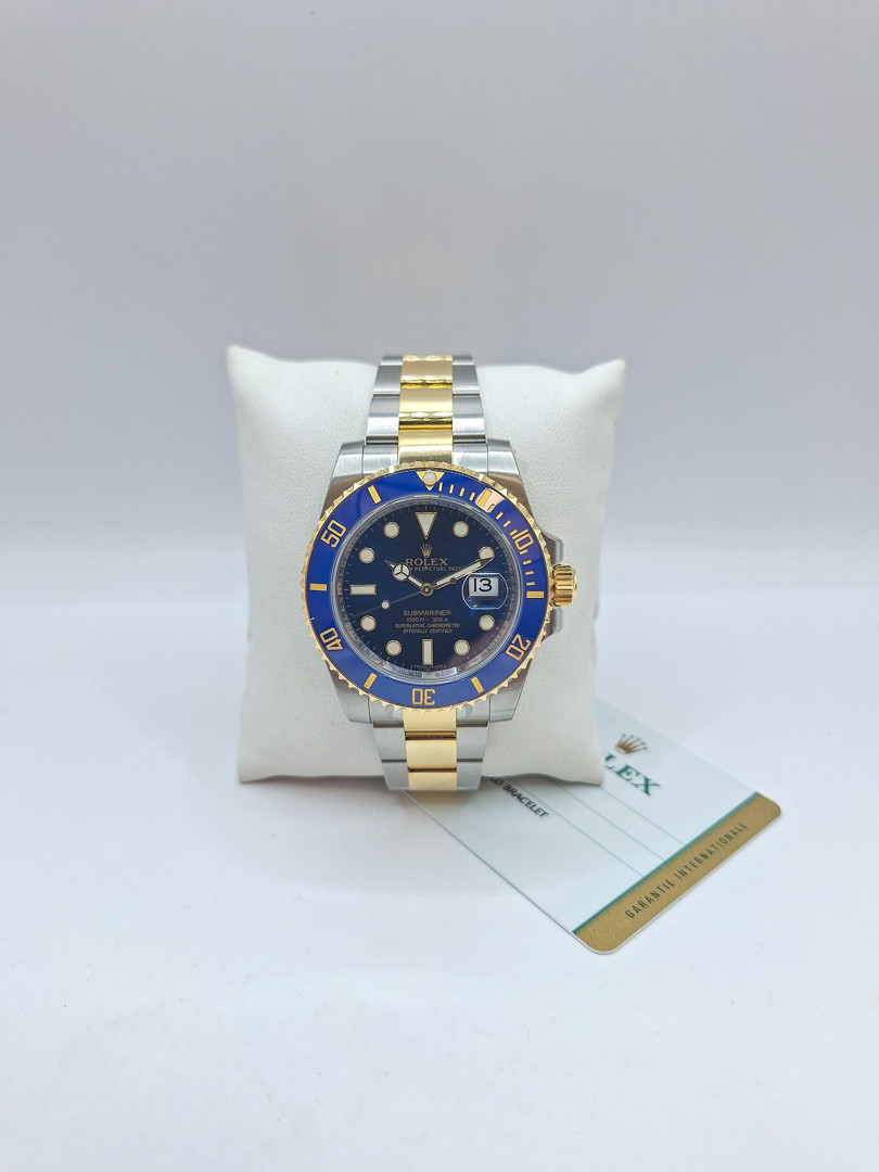 Orologio acciaio e oro ghiera ceramica Rolex Submariner garanzia a corredo
