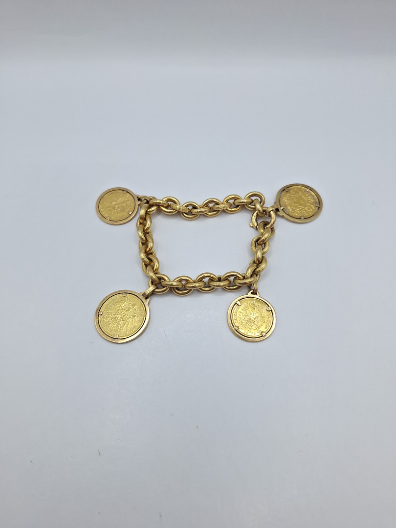 Bracciale con monete oro