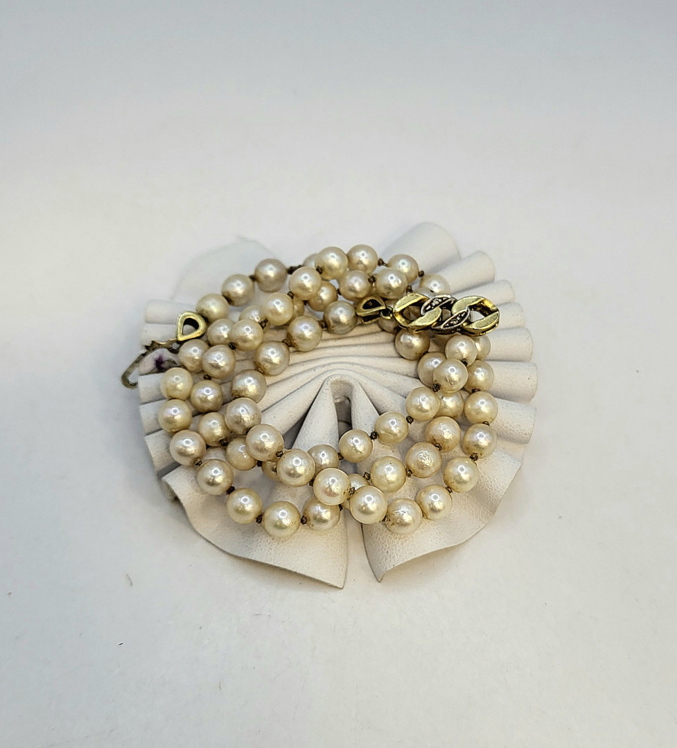 Filo perle oro diamantini