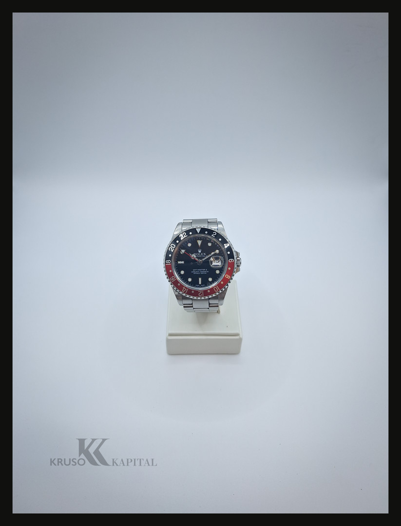 Bracciale con orologio acciaio Rolex GMT II con scatola e garanzia a corredo