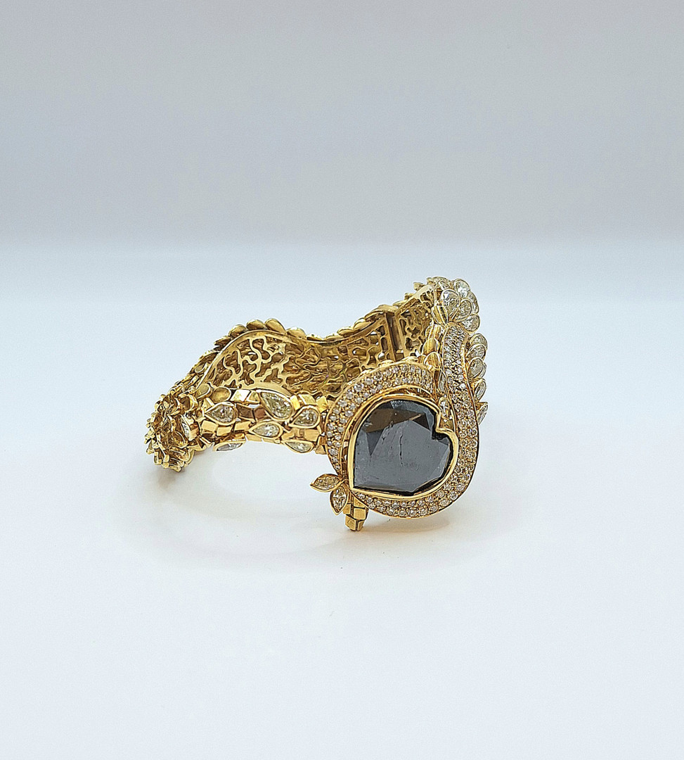 Bracciale oro pietra diamanti