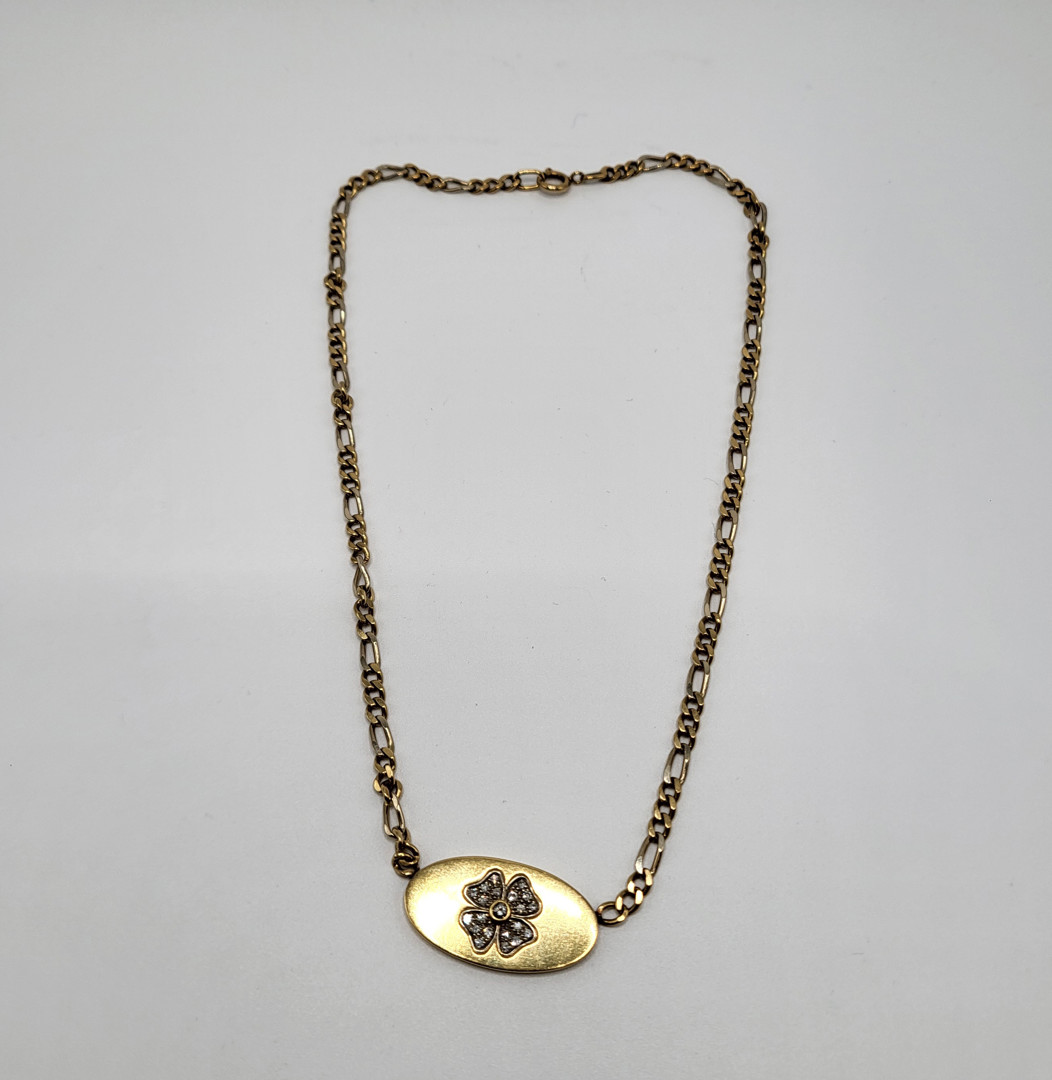 Collana oro diamantini