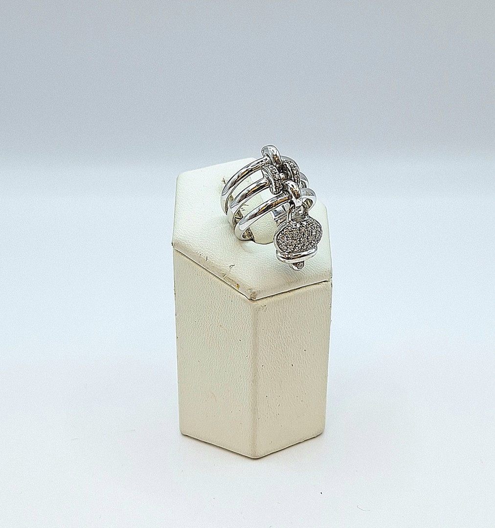 Anello oro diamantini