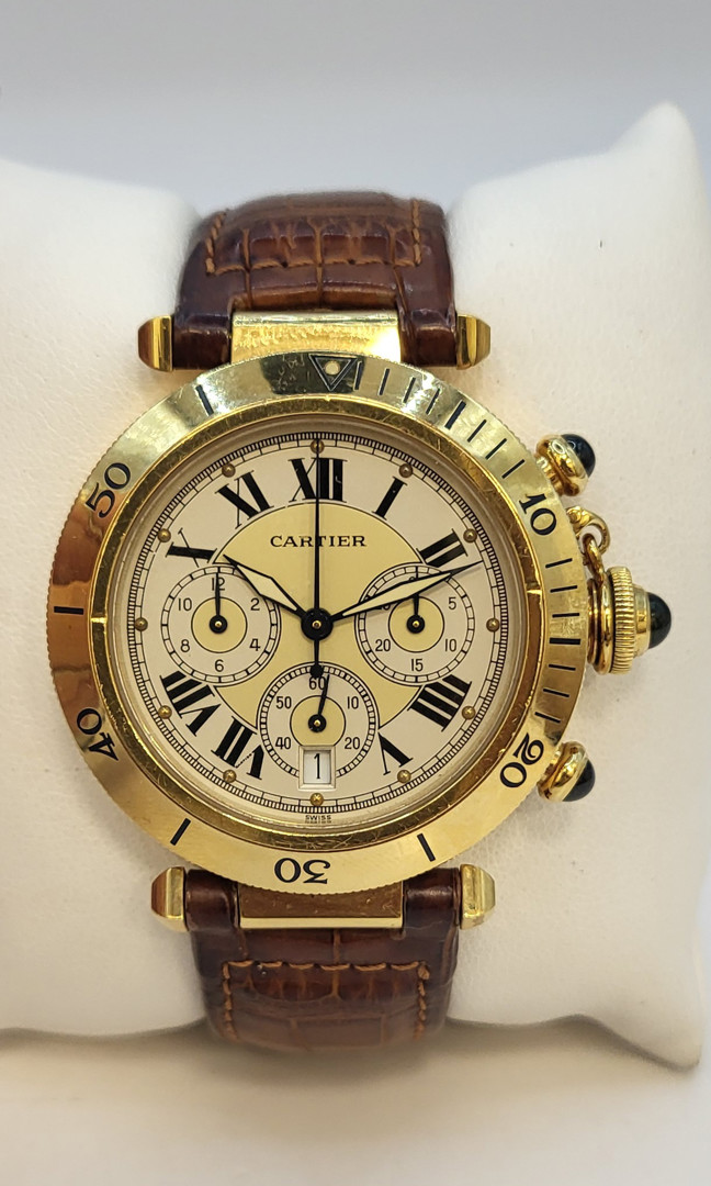 Cronografo Cartier Pasha oro