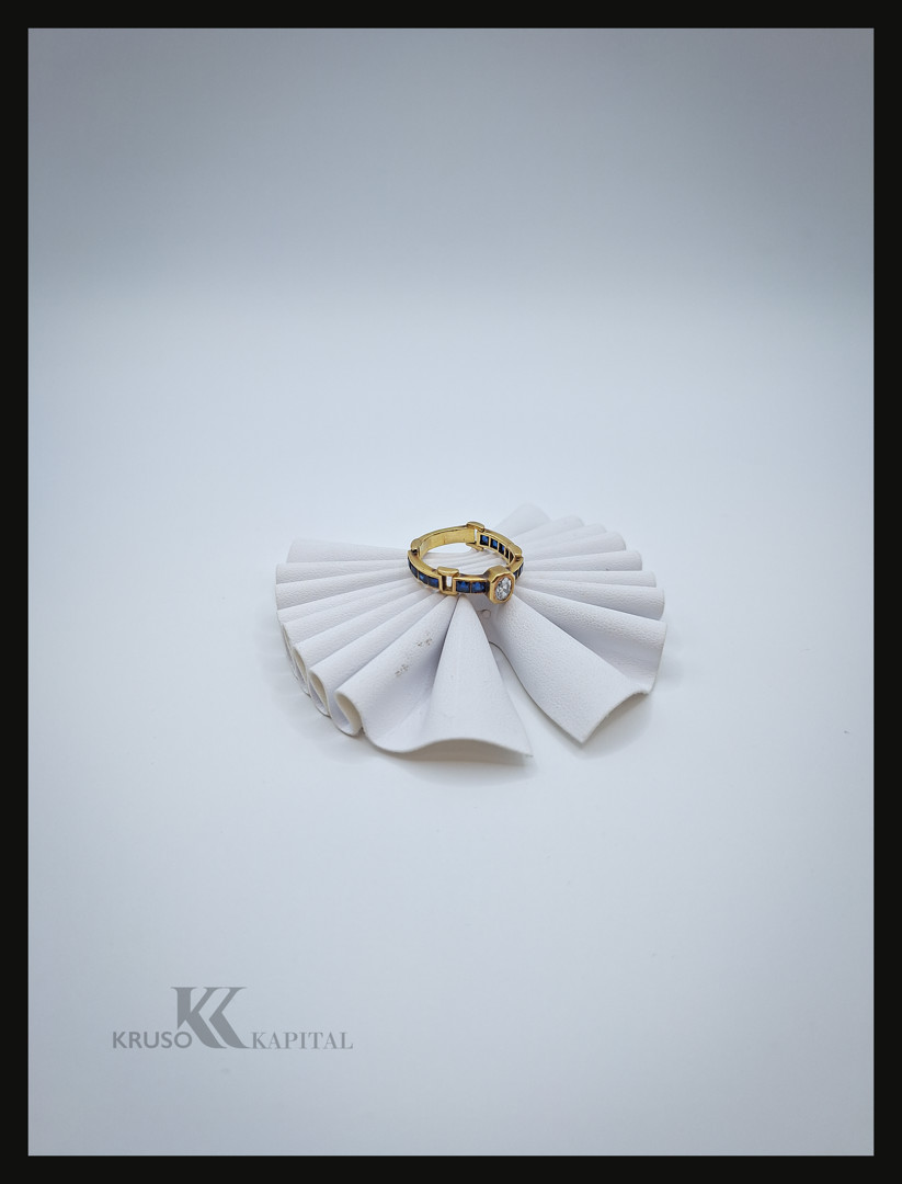 Anello in oro pietre diamante