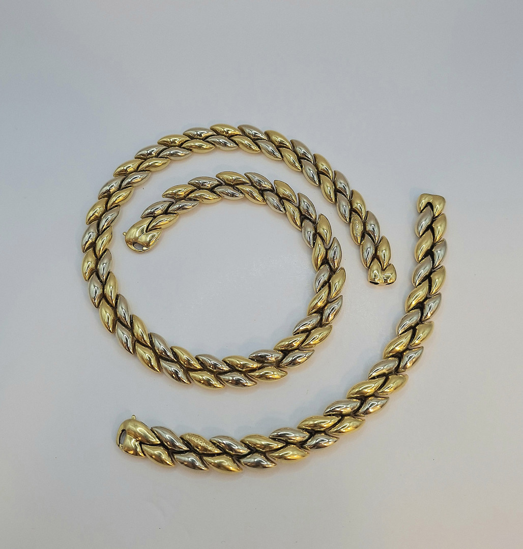 Collana e bracciale oro a firma Chimento