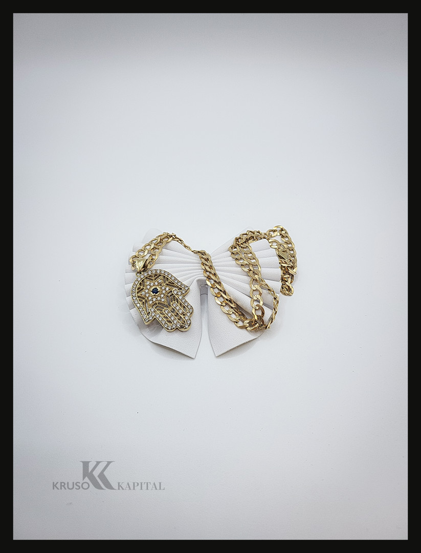Collana ciondolo oro pietre