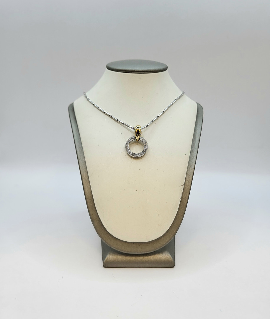 Collana oro a firma Chimento e ciondolo oro diamantini