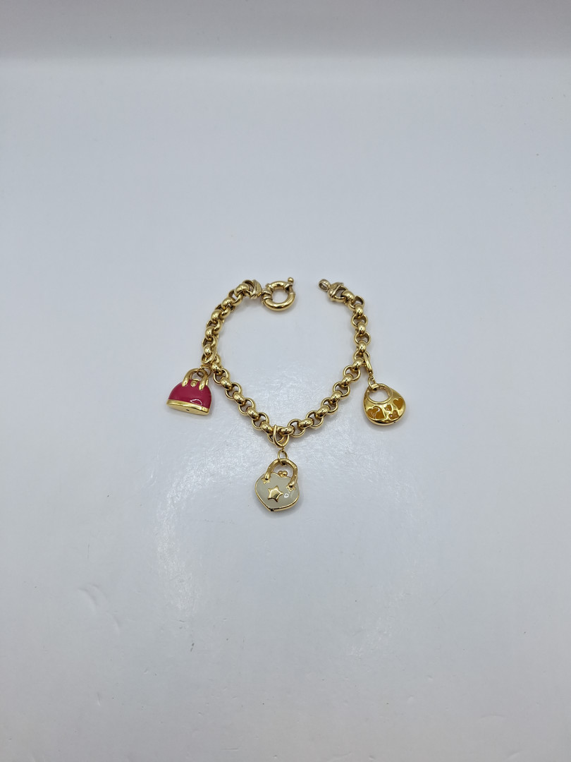 Bracciale con ciondoli oro 
