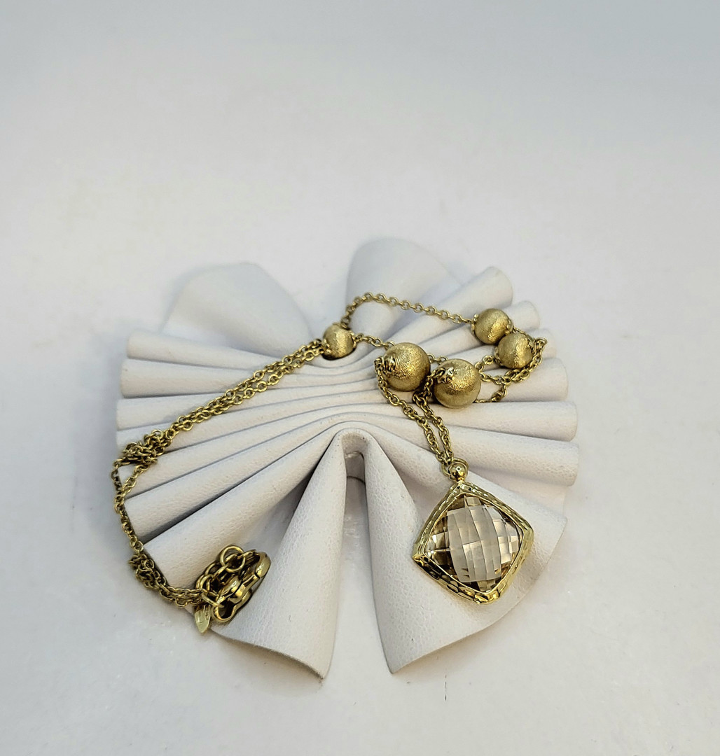 Collana oro pietra