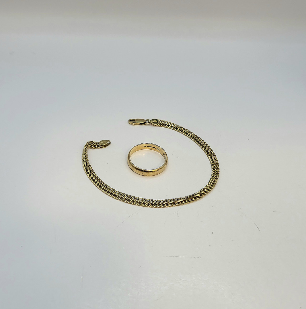 Bracciale e anello oro