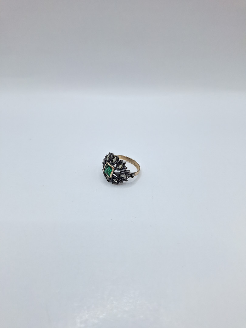 Anello oro argento diamanti pietra