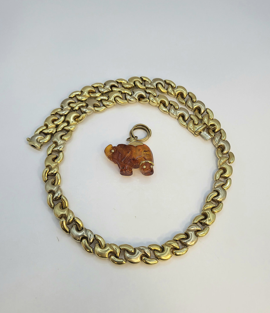 Collana ciondolo oro pietra