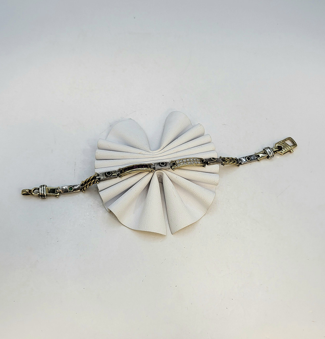 Bracciale oro argento pietre diamantini