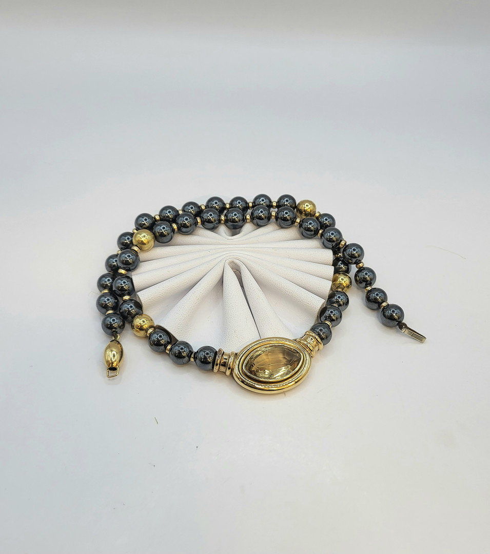 Collana oro pietre