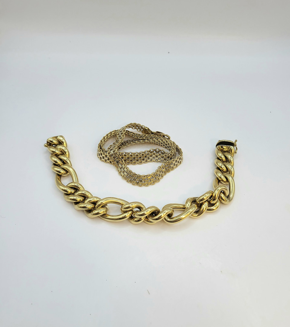 Bracciale e collana oro