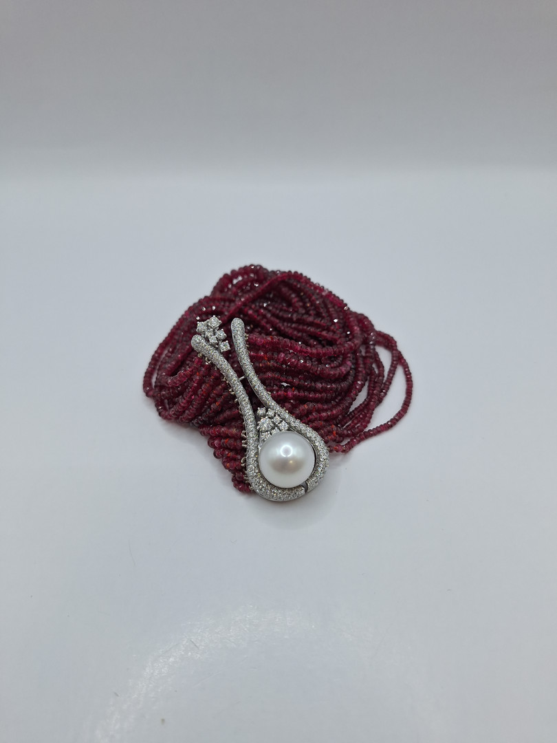 Bracciale pietre oro perla diamanti