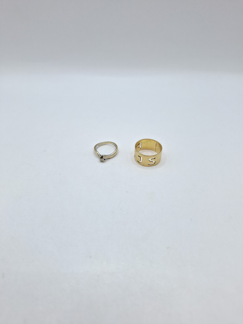 Due anelli oro diamante