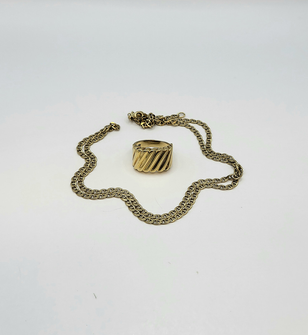Catena e anello oro