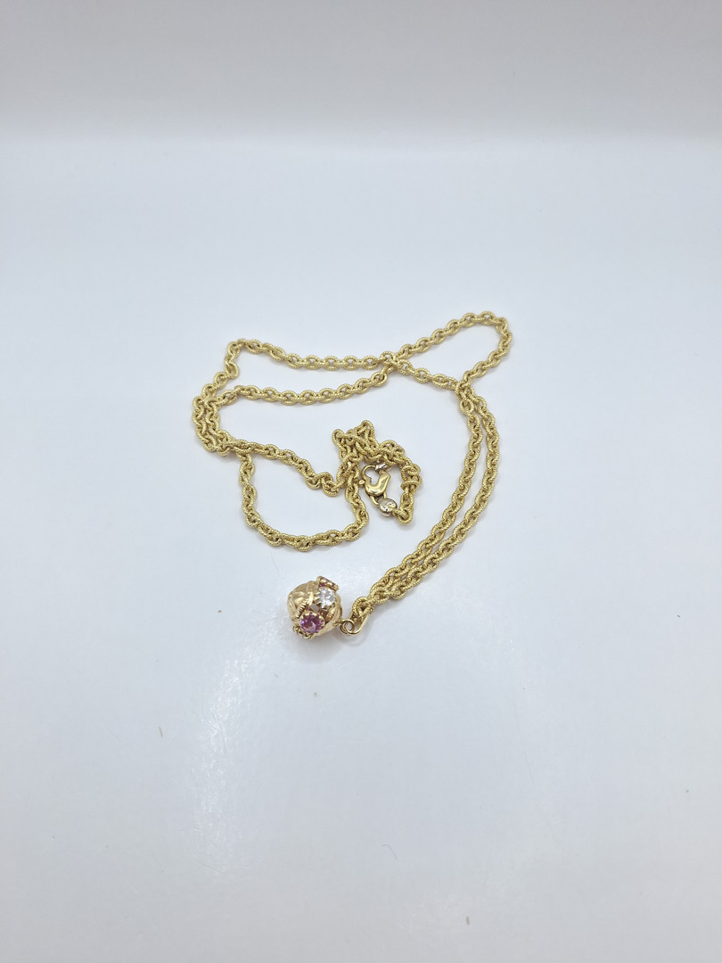 Collana ciondolo oro e pietre
