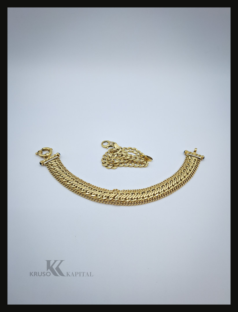 Due bracciali oro pietre
