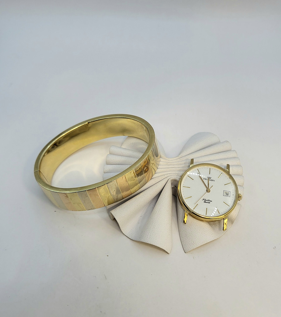 Bracciale e orologio oro 
