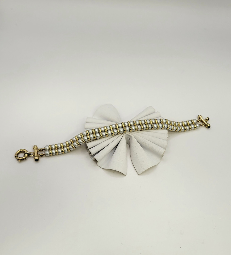 Bracciale oro perle pietre