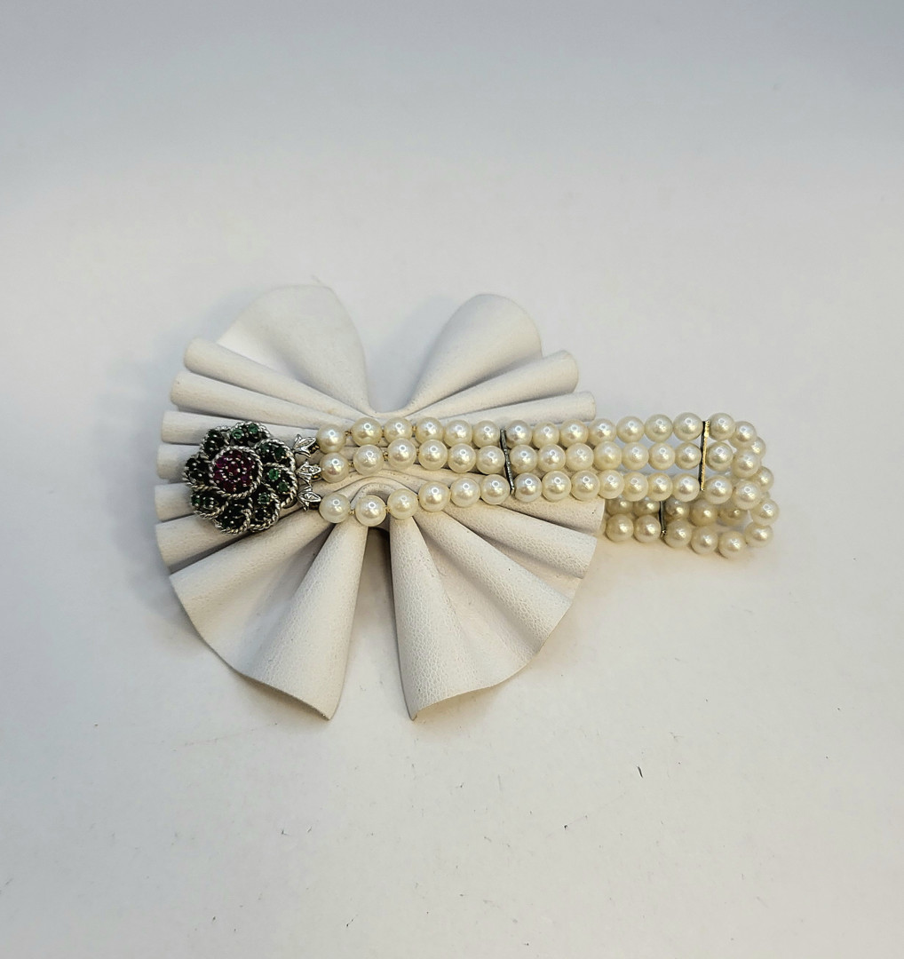 Bracciale perle pietre oro