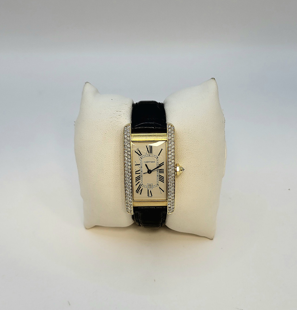 Orologio Cartier Tank Americane oro diamanti