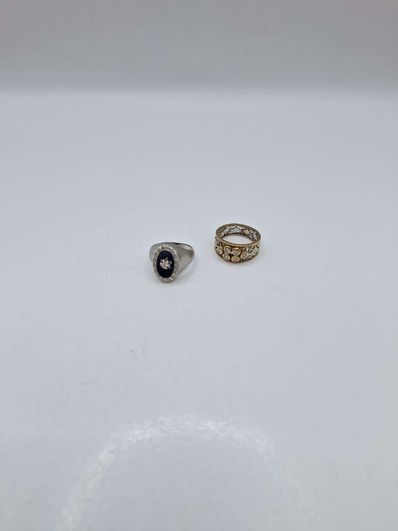 Due anelli oro diamanti