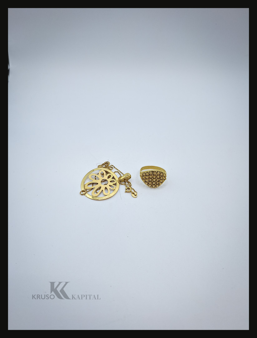 Collana ciondolo anello oro