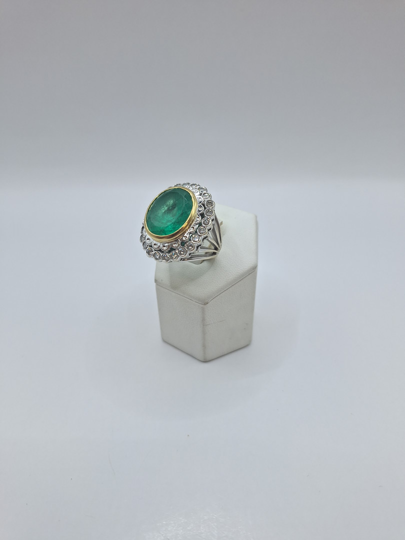 Anello oro diamanti pietra