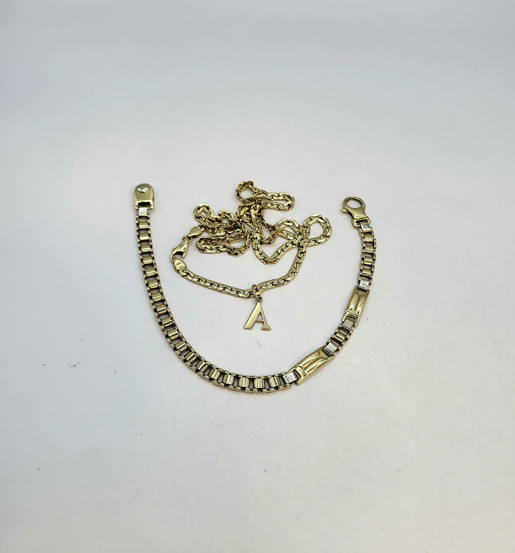 Catena ciondolo bracciale oro 