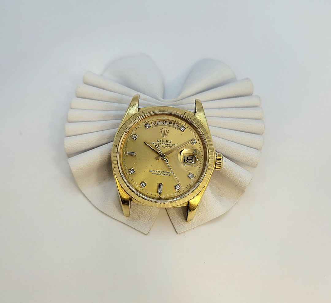 Orologio oro diamantini Rolex DAY-DATE automatico