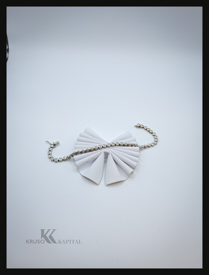 Bracciale tennis oro diamantini