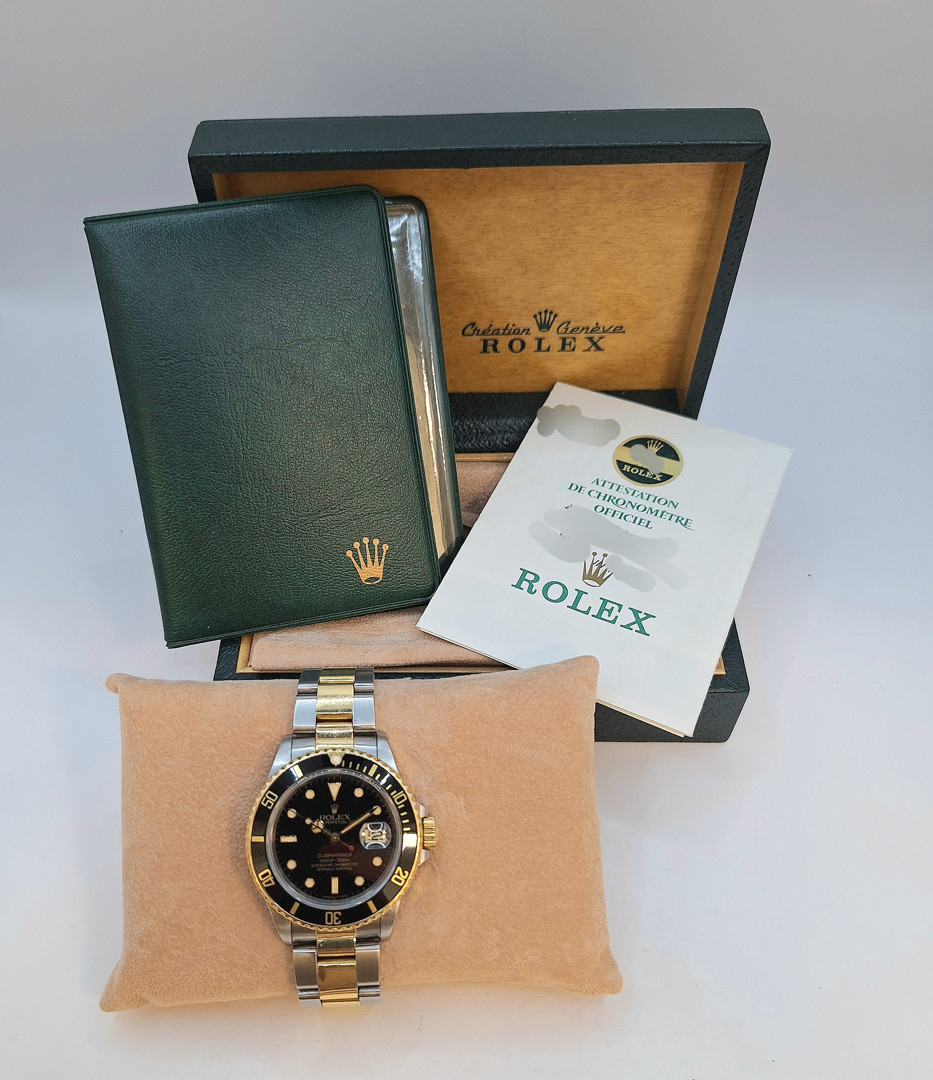 Orologio acciaio e oro Rolex Submariner scatola e garanzia a corredo