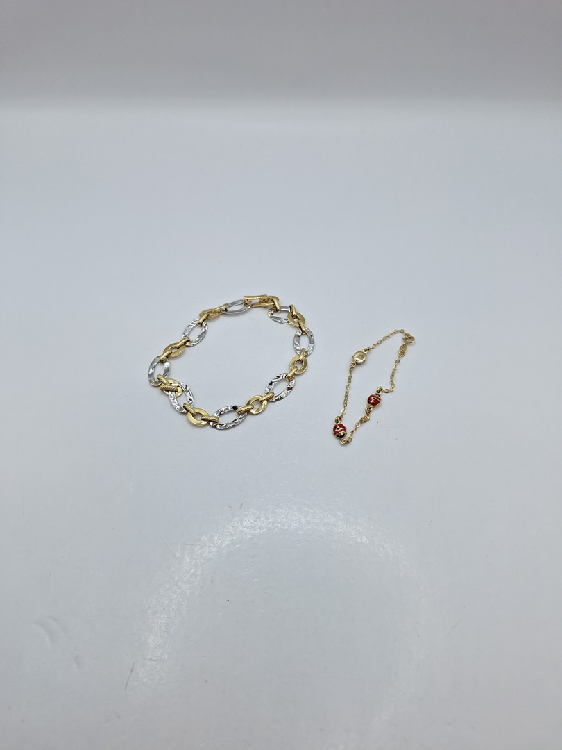 Due bracciali oro smalto