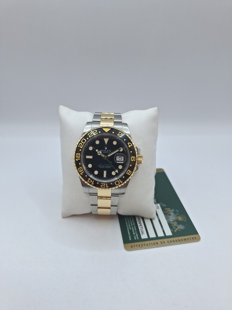 Orologio acciaio e oro ghiera ceramica Rolex GMT-Master II  garanzia a corredo