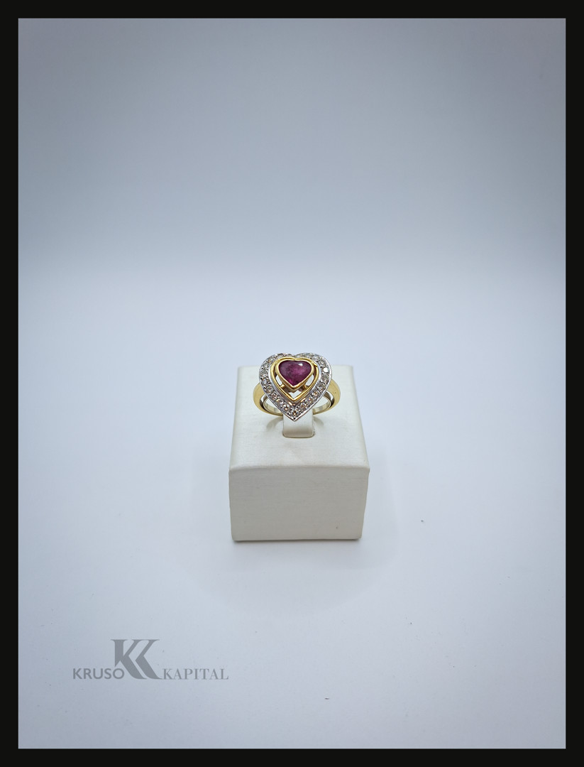 Anello oro diamanti pietra