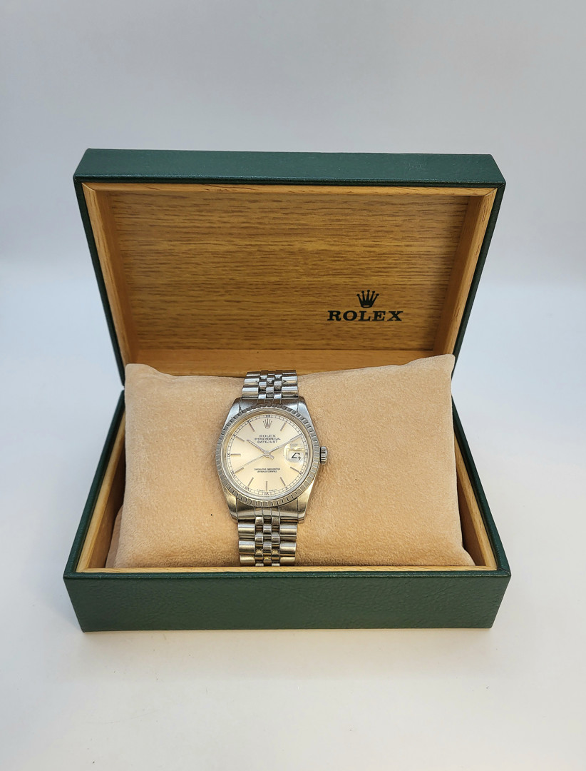 Orologio acciaio Rolex Datejust scatola a corredo