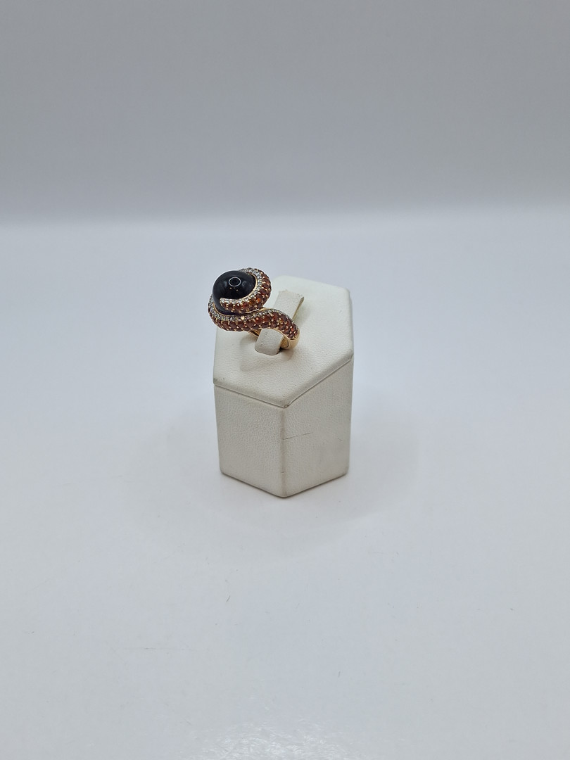 Anello oro pietre diamantini