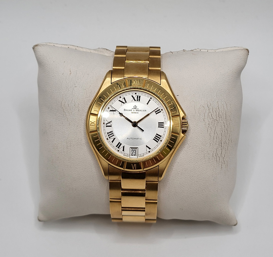 Bracciale con orologio oro baume & mercier