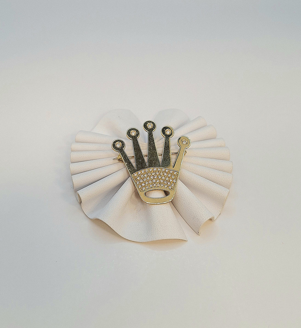 Spilla oro diamantini