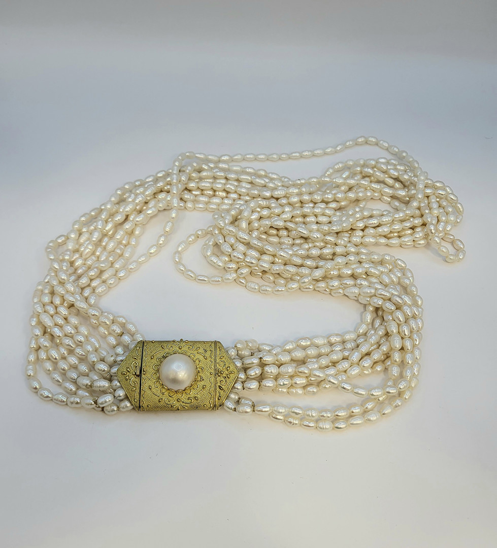 Collana perle oro 