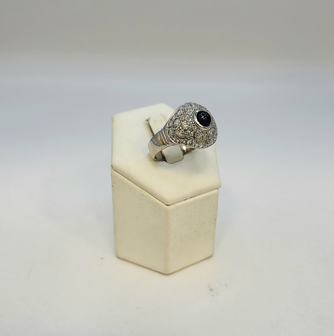 Anello oro diamanti pietra