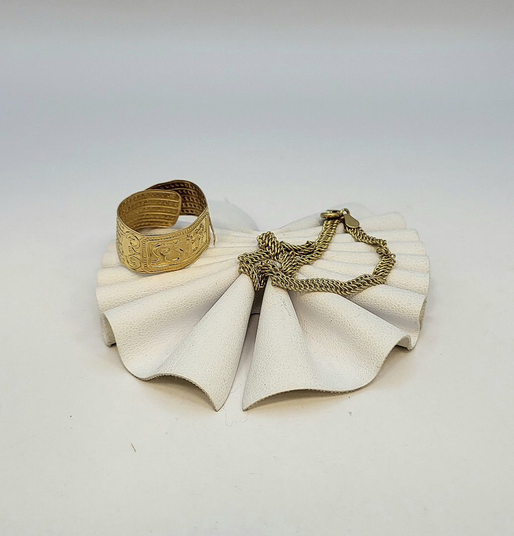 Bracciale e anello oro