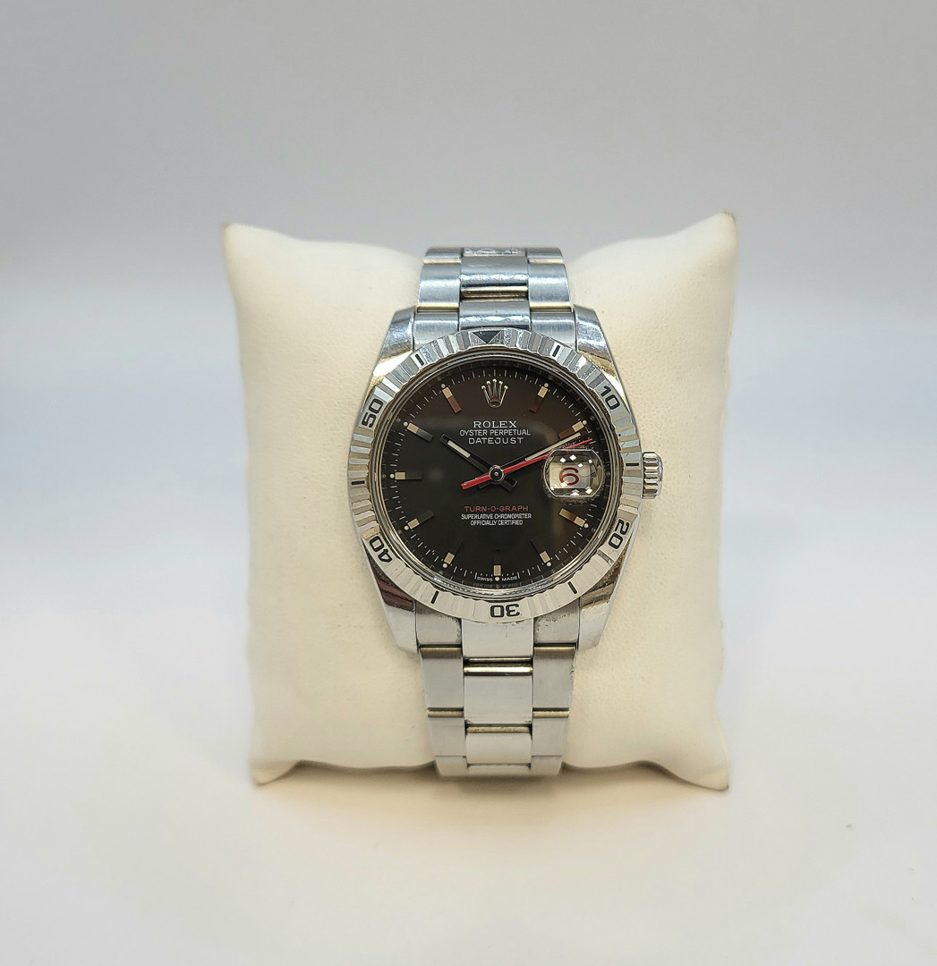 Orologio Rolex Turn acciaio 